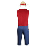 Anime One Piece Luffy Set Outfits Cosplay Costume Halloween Carnival Suit